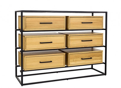 Design komoda Skříně Étagère Autentický dřevo Side Low Board